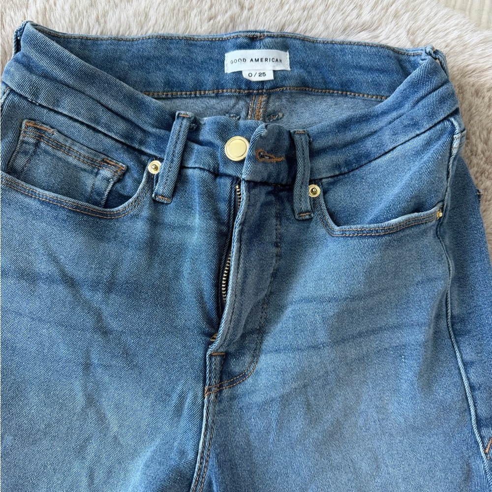 Good American High Rise Blue Jeans